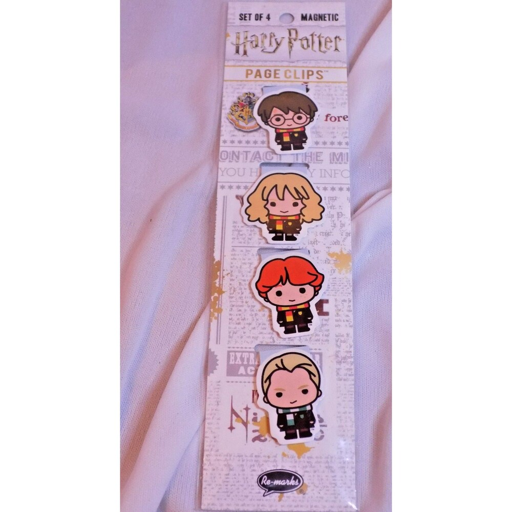 Harry Potter Bookmark Magnetic Page Clips 4x Chilbi Hermoine Ron Bookmarker